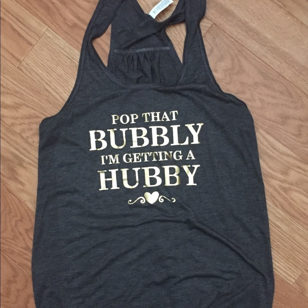 Pop the bubbly razor back tank top